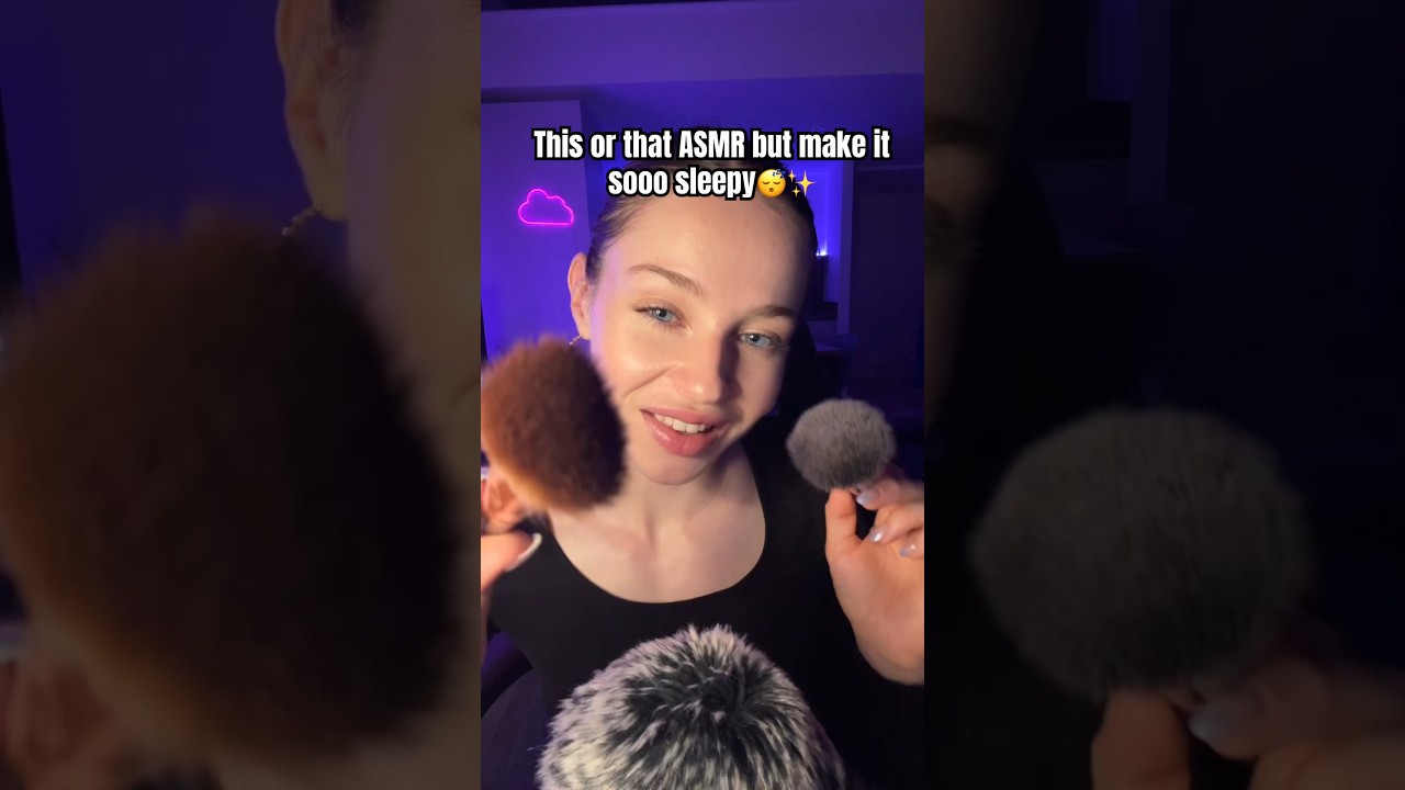 This or that?👀💕 #asmr#thisorthat#asmrthisorthat#asmrfacebrushing#asmrsleeptriggers#asmrsleep#sleep