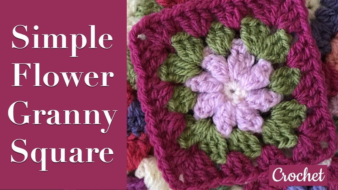 Simple Flower Granny Square Tutorial | Crochet