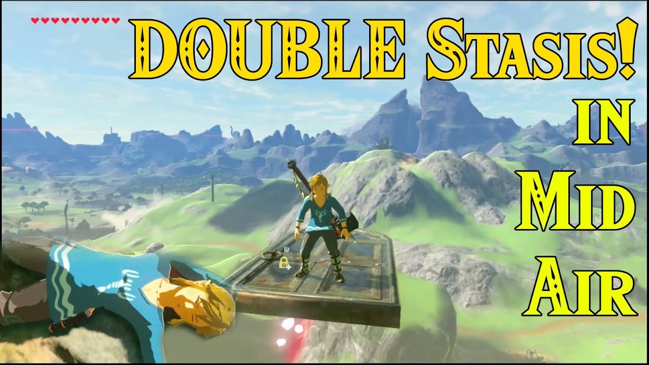 DOUBLE Stasis in Mid Air! Very Fun NEW GLITCH with CRINGE in Zelda Breath of the Wild