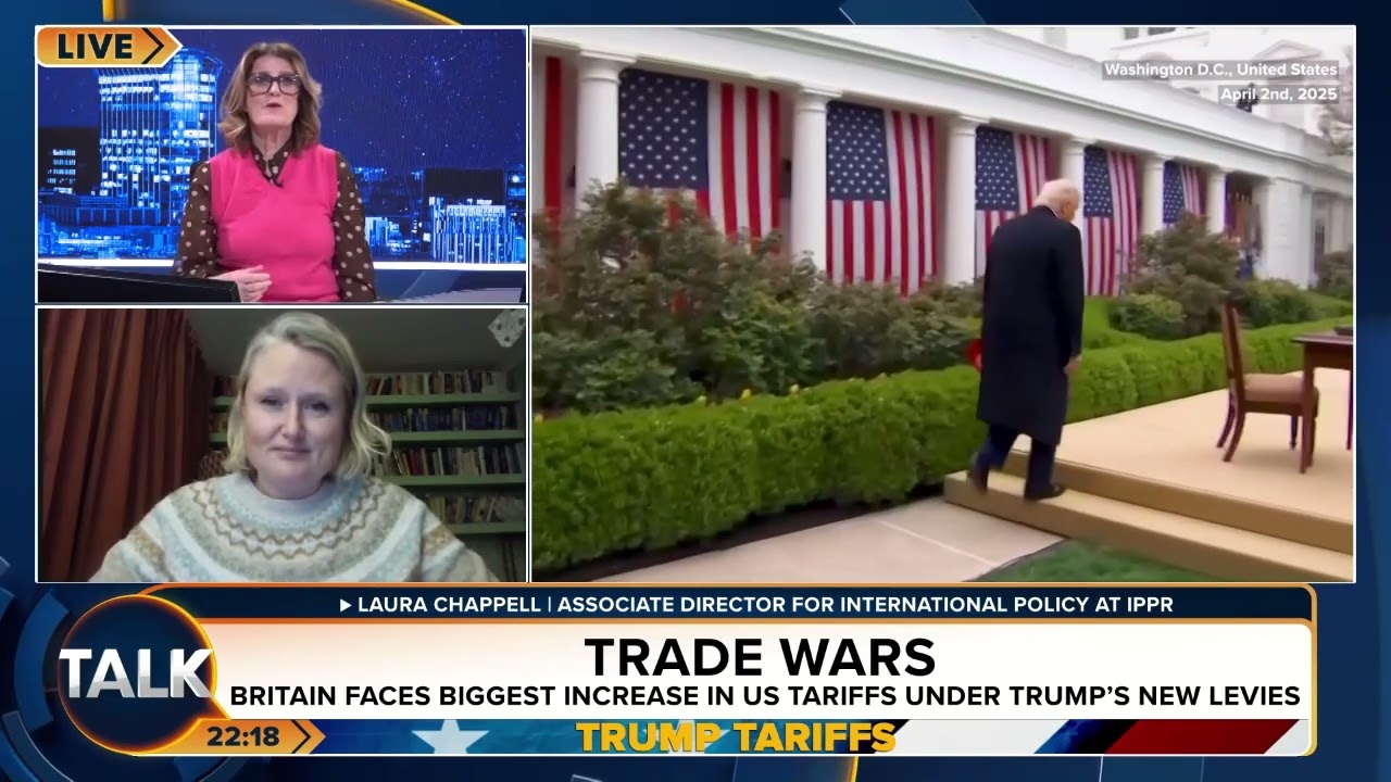 IPPR's Laura Chappell discussing Trump's global tariffs on TalkTV