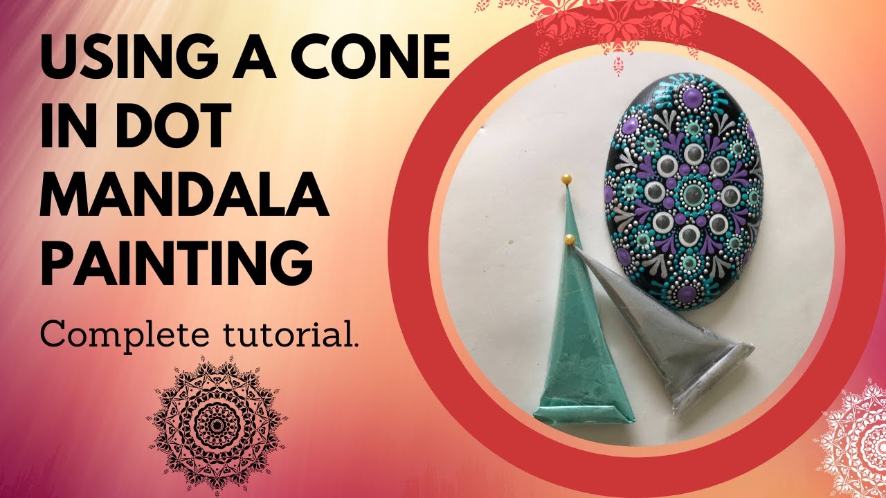 Using a cone in dot mandala painting 101/How to make a cone for dot/how to use a cone/ pros and cons