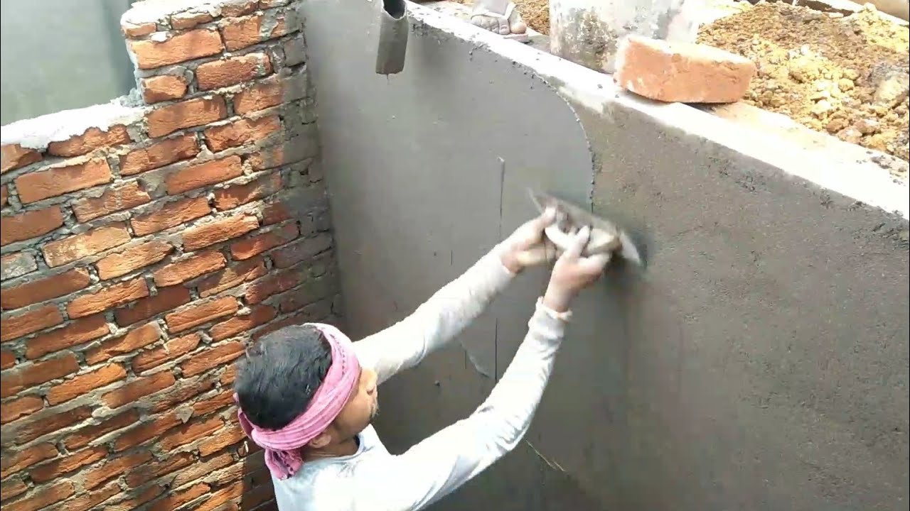 Toilet tank plastering kaise kare । Septic tank brick wall plastering ।