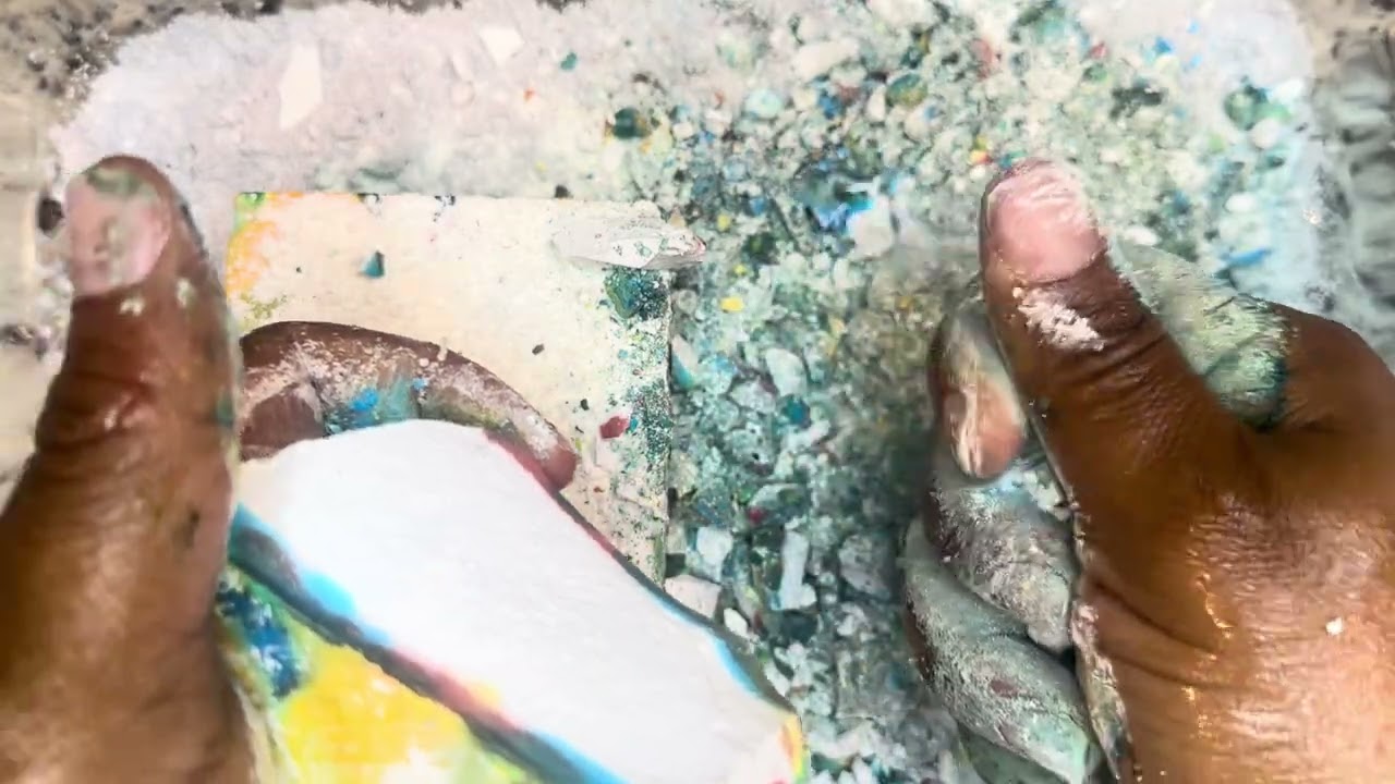 Tie-Dye Gym Chalk Crush | Satisfying Breaks + Powder Play