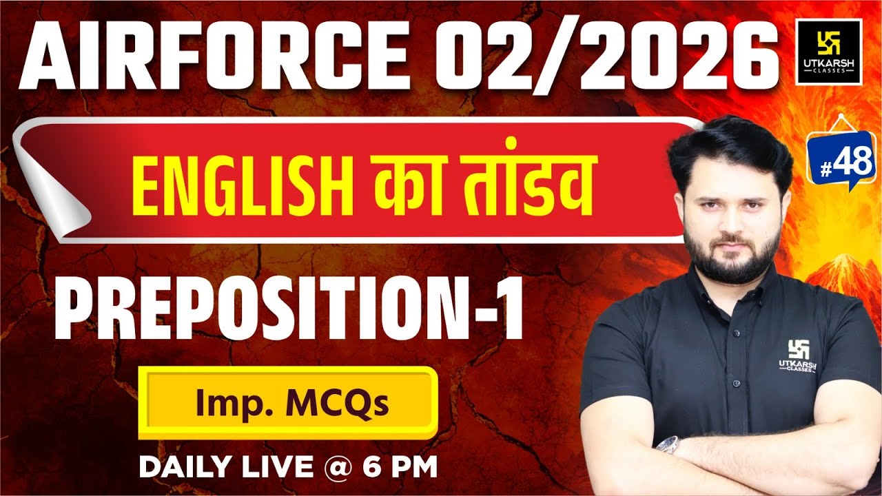 Airforce  2025 | Preposition | Utkarsh Defence Academy | Vikas Sir