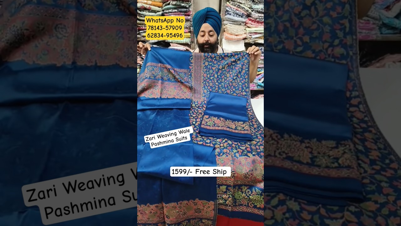 Premium Quality Kani Zari Weaving Wale Pashmina Suits #pashminasuits #order #6283495496
