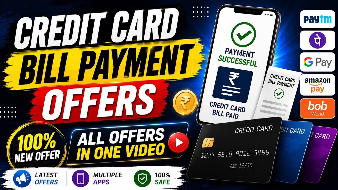 Credit Card Bill Payment Latest Offers 💥 Flat ₹500 (All Offers) | Bill Payment | All Working Offers