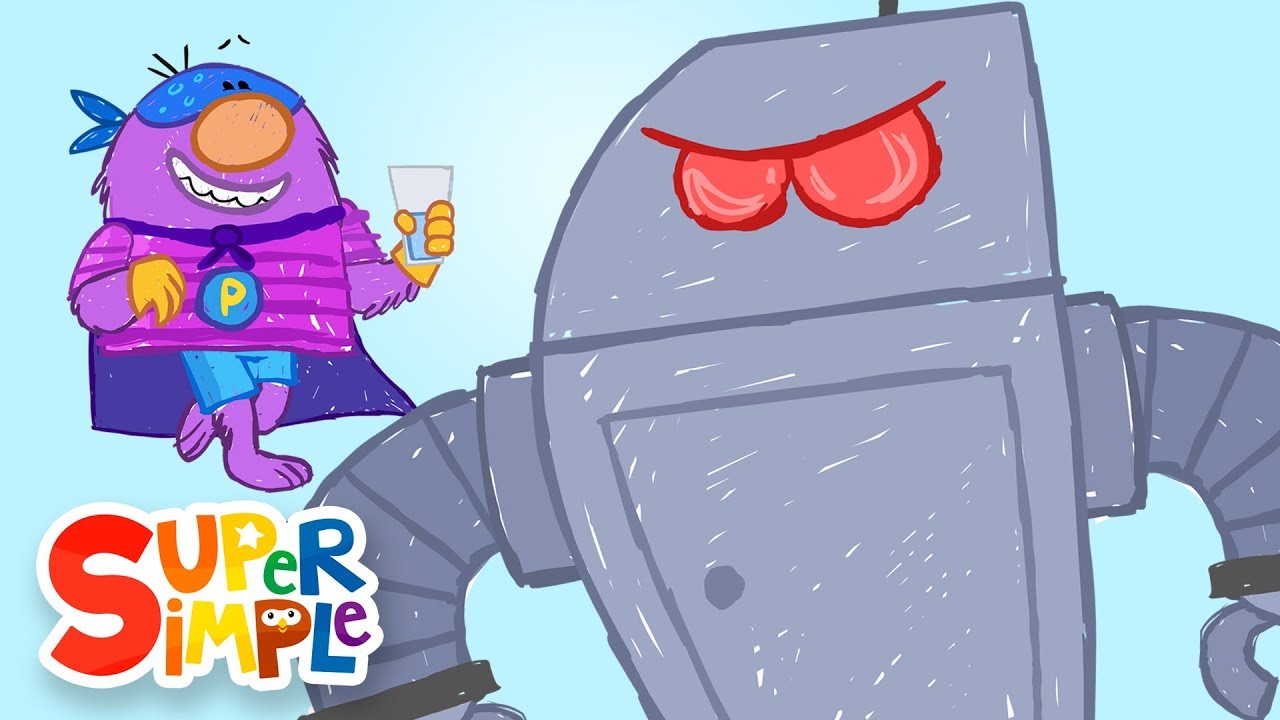 Spill Bot | Captain Monsterica And The Purple Protector | Cartoon for Kids