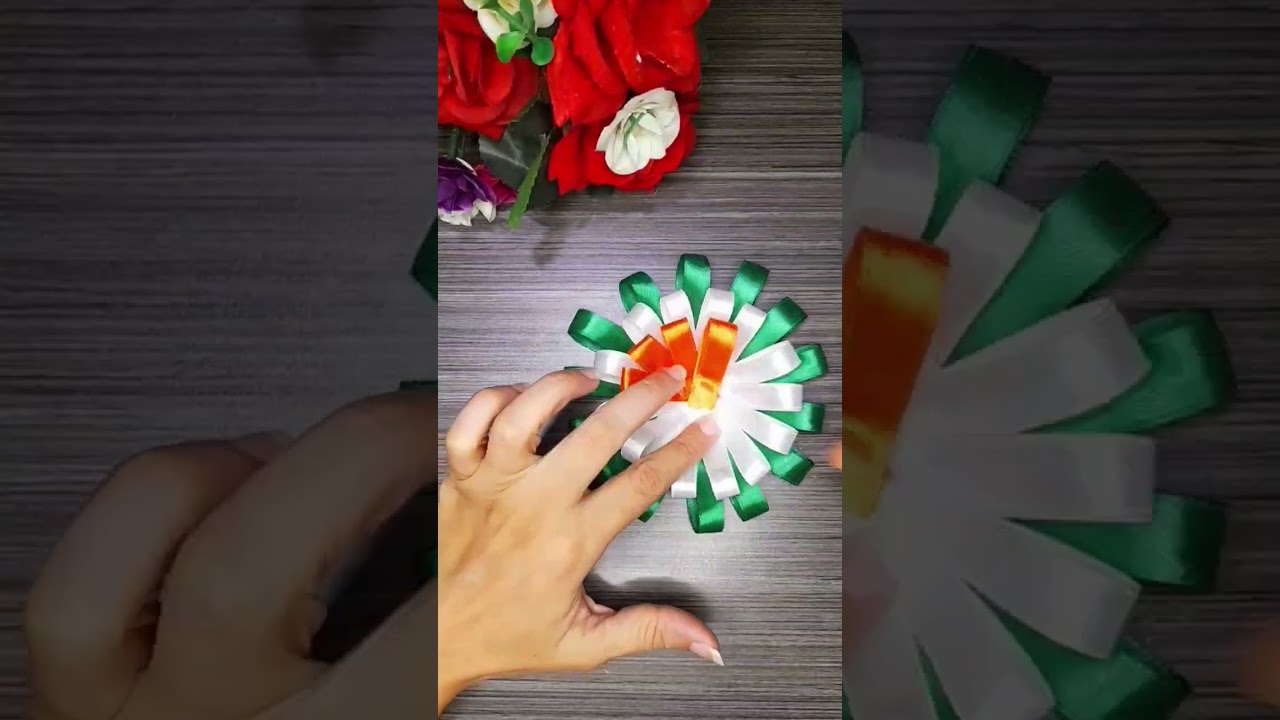 Diy Tricolor Badge|How to make Independence/Republic Day Badge|#viral #shorts #youtubeshorts #badge