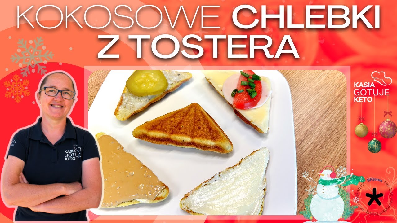 Kasia Gotuje Keto - Kokosowe chlebki z tostera