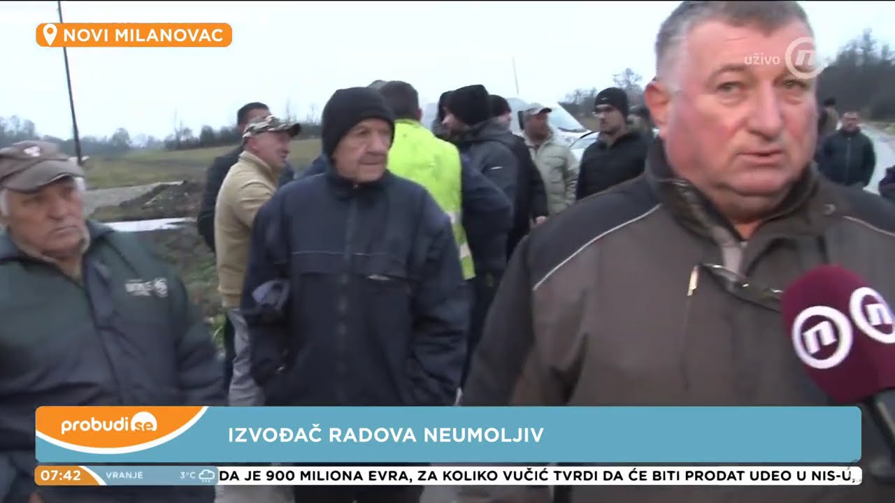 Novi Milanovac blokada puta zbog planiranog rusenja mosta