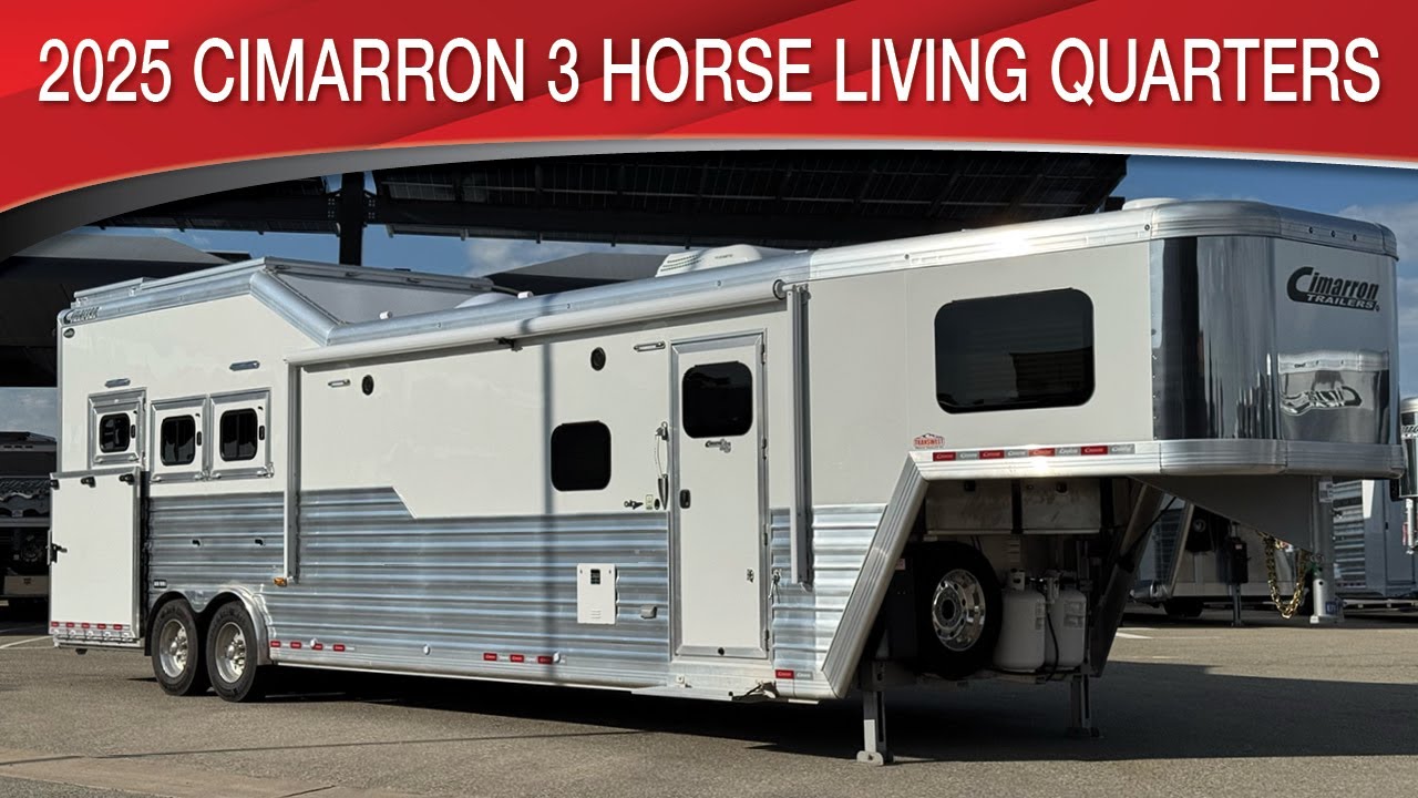 2025 Cimarron Norstar 3 Horse Living Quarters With Air Ride