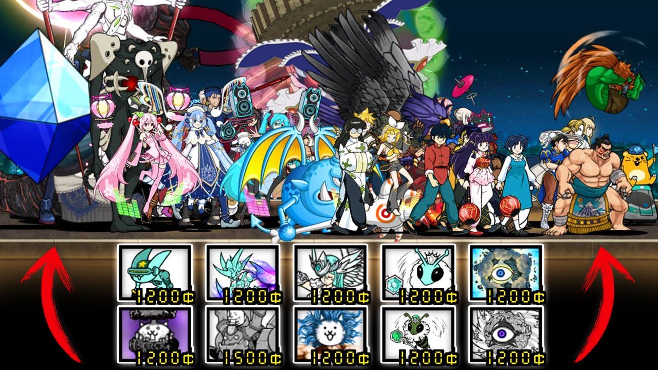 The Battle Cats - All Collaboration VS Floating Bosses!