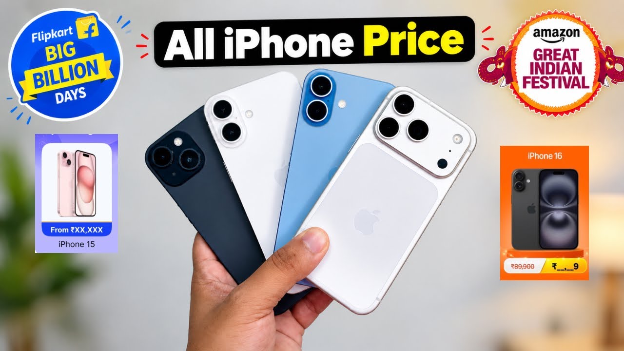iPhone Price Drop 🔥 Flipkart BBD & Amazon Great Indian Festival Sale 2026 | All iPhone Prices