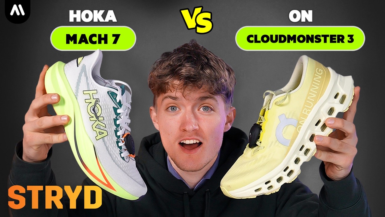 Сравнение кроссовок Cloudmonster 3 и Hoka Mach 7 STRYD