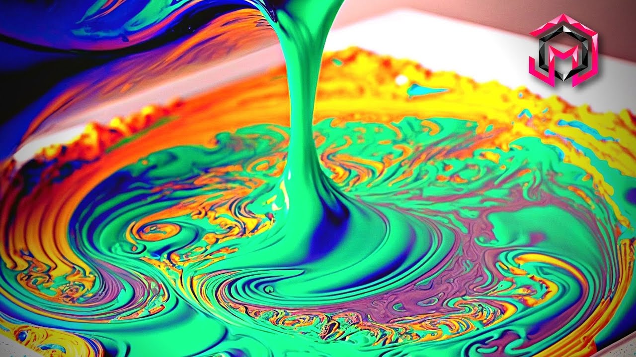 Incredibly Satisfying Evergreen Twilight - Acrylic Pouring Straight Pour With a TWIST!!