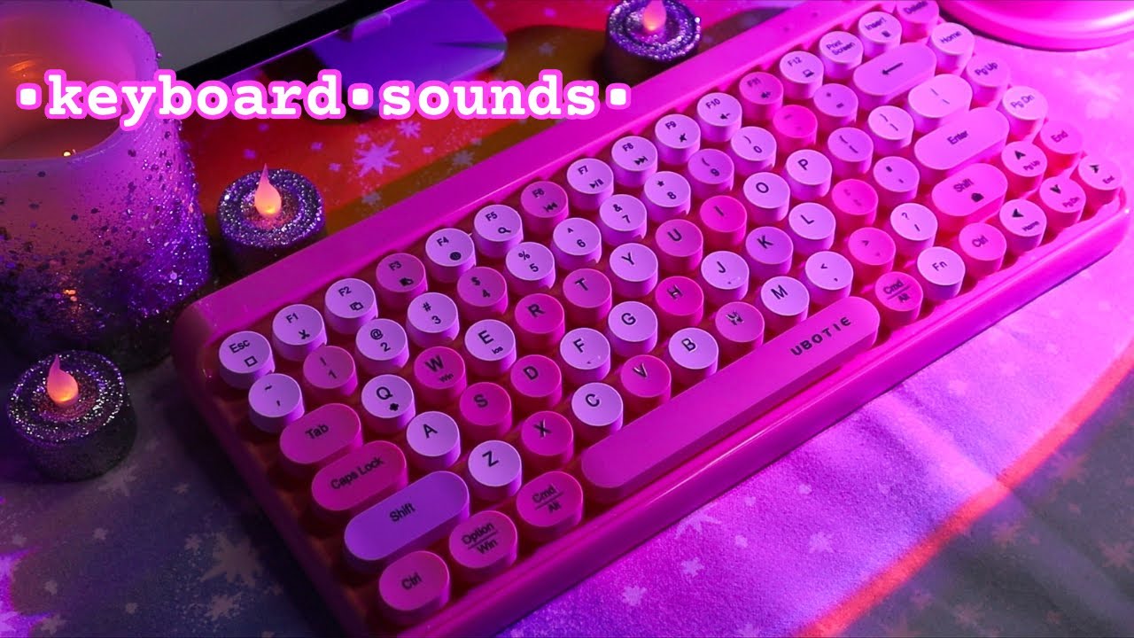 ASMR | Keyboard Sounds To Relax To 🥱💕 (typing, & keyboard scratching/tapping)