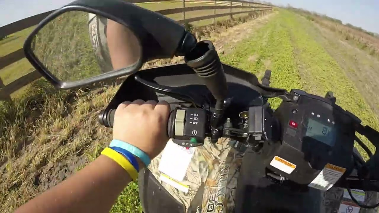 ATV Adam Find the Lanyard Part 4 While Riding 4Wheeler Around Muddy Fields Offroad 300cc
