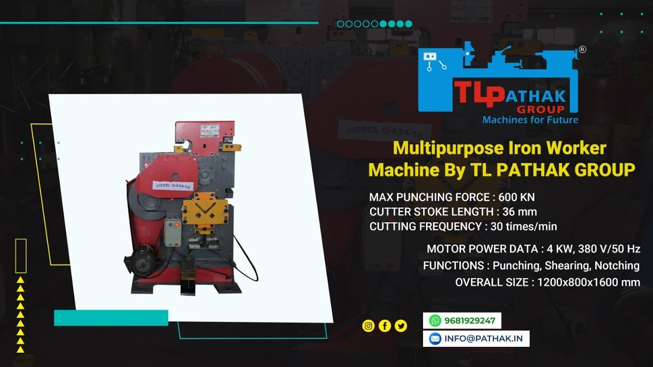 Multipurpose Iron Worker Machine by TL PATHAK GROUP - All-in-One Hydraulic Iron Worker Machine