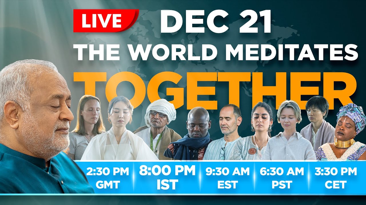 THE WORLD MEDITATES TOGETHER with DAAJI | 21 Dec 2025 | World Meditation Day | Heartfulness