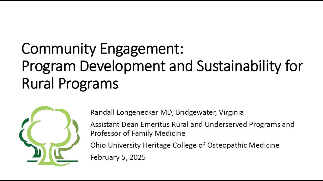 Community Engagement: Rural GME Program Development & Sustainability