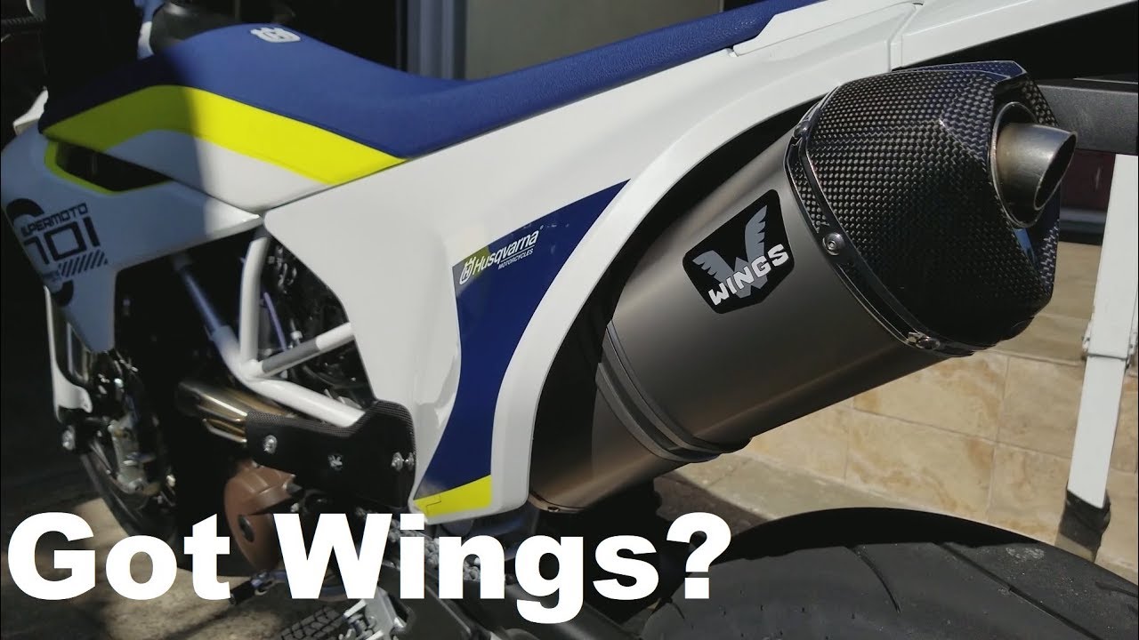 Wings Exhaust Install - 2018 Husqvarna 701 Supermoto