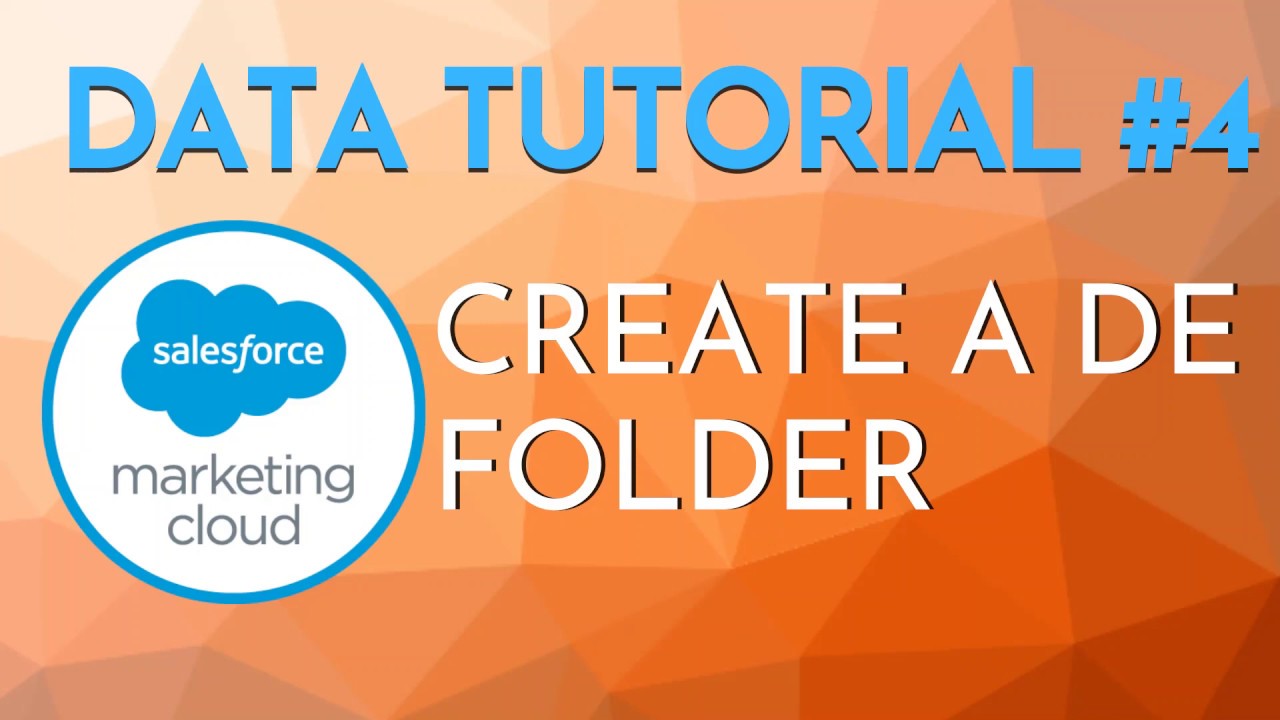 How to create a Data Extension Folder (SFMC Data Tutorial #04)