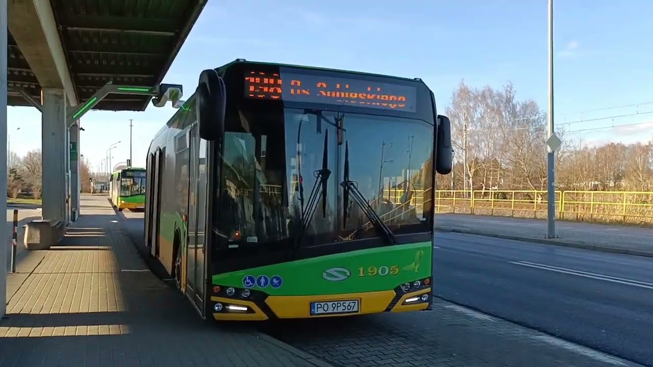 MPK Poznań Linia 198 Solaris Urbino 18 IV #1905 (os. Sobieskiego - UAM os. Różany Potok) (12.02.22)