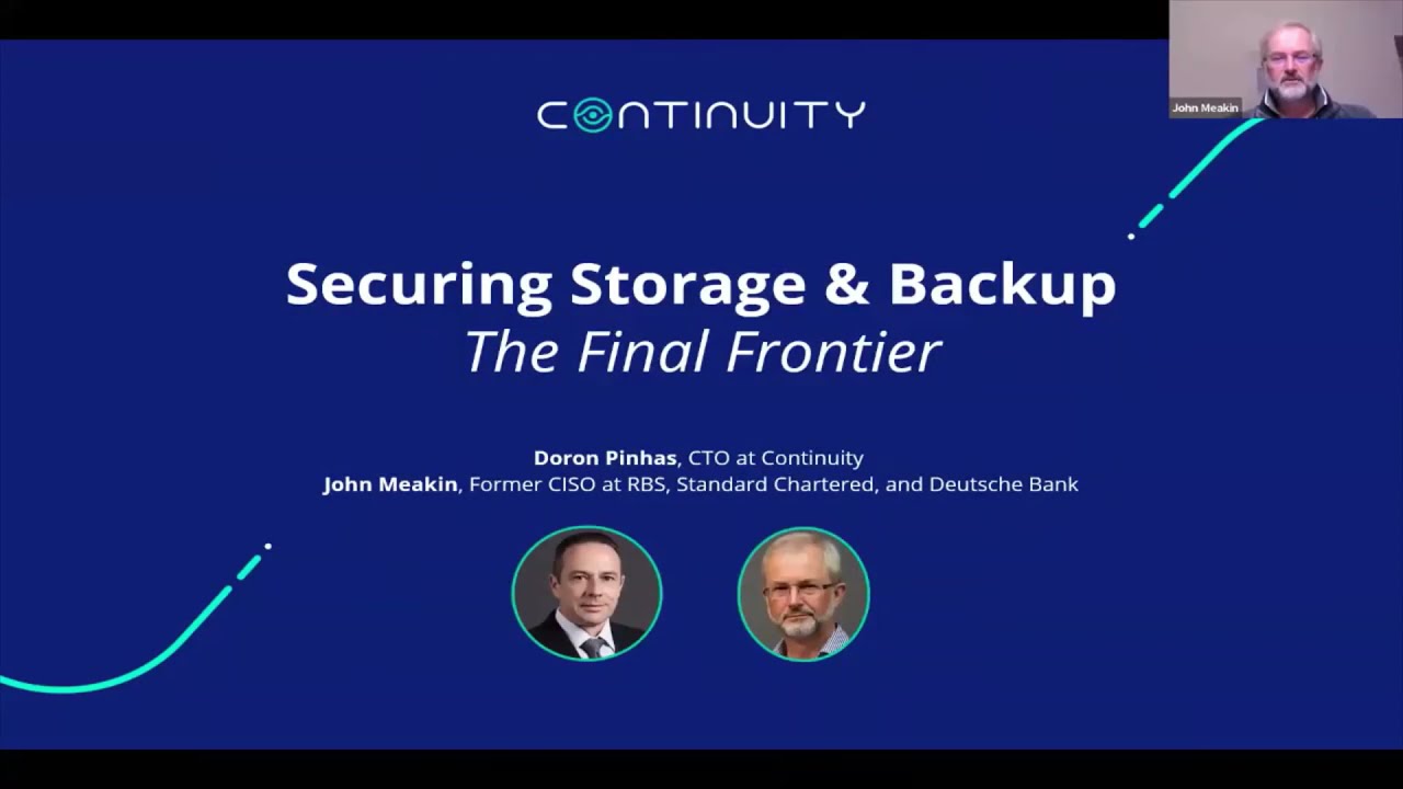Webinar: Securing storage & backup; the final frontier