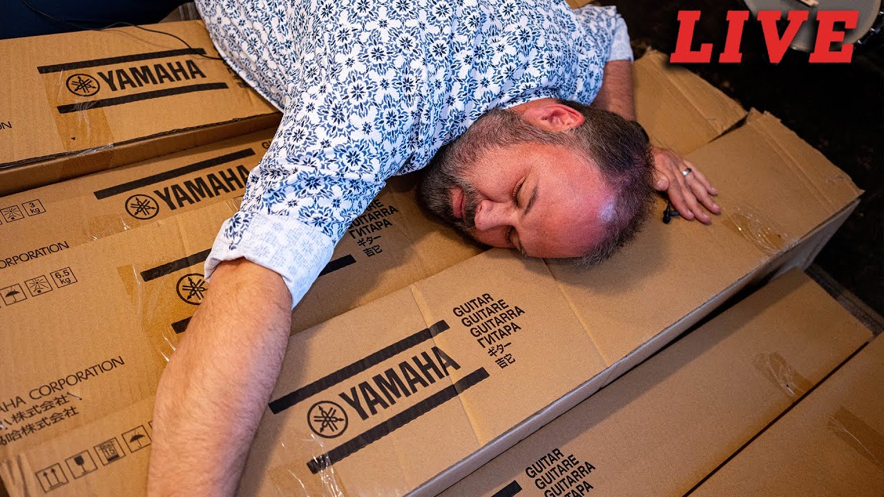 UNBOXING OUR FIRST YAMAHA SHIPMENT!!! New Guitar Thursday Live! 8-31-23