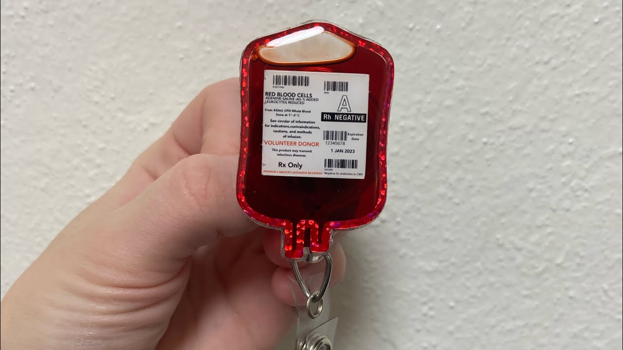 Tutorial on How To Make a Blood Bag Shaker Badge Reel