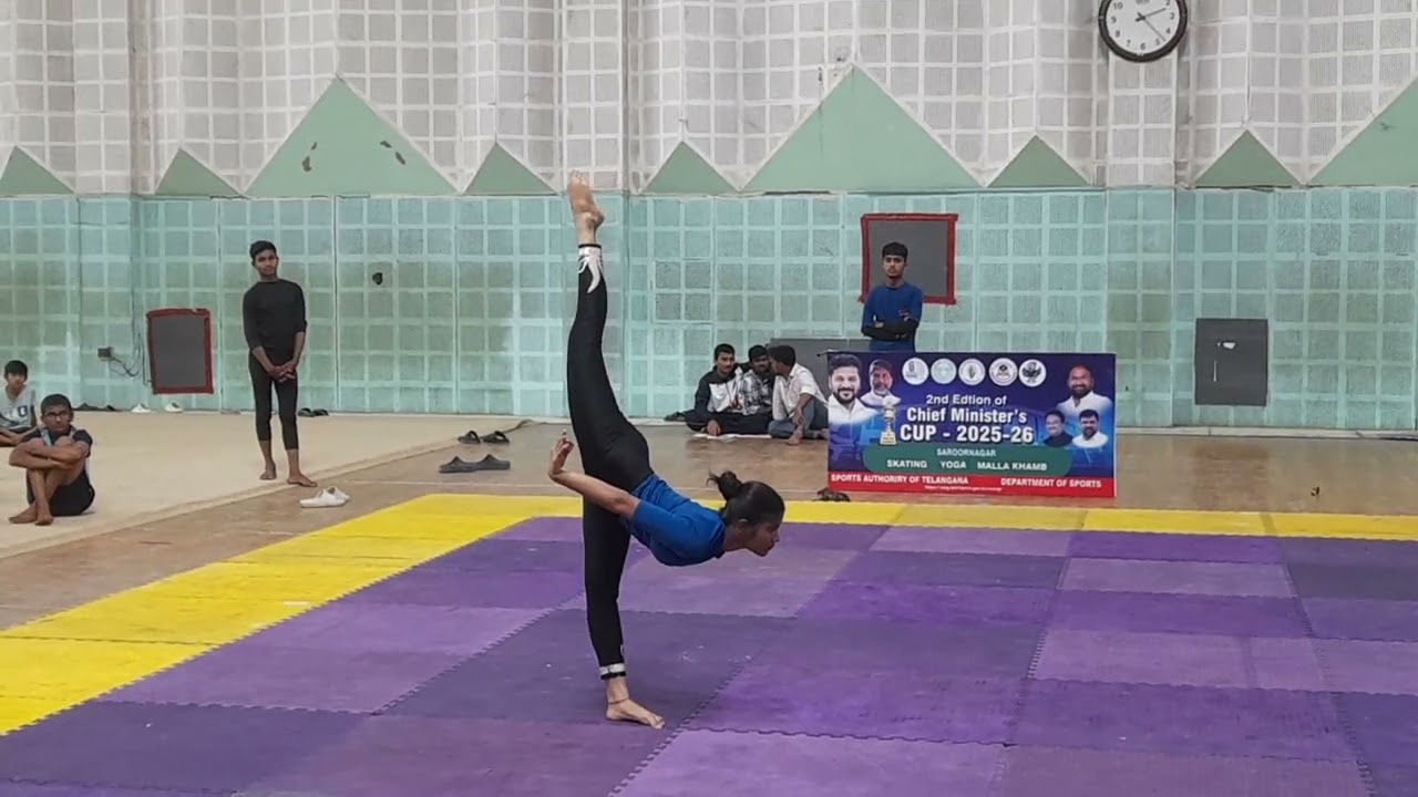 C.M Cup State Yogasana Tournament 2025-26...🧘‍♀️ Performed Rhythmic Event...