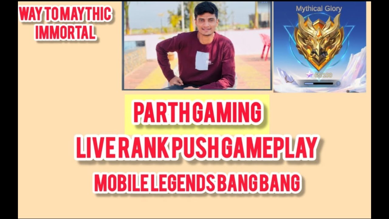 Mobile legends : Bang Bang  Live Stream 🔴 New Season Rank Push gameplay Parth Gaming is live