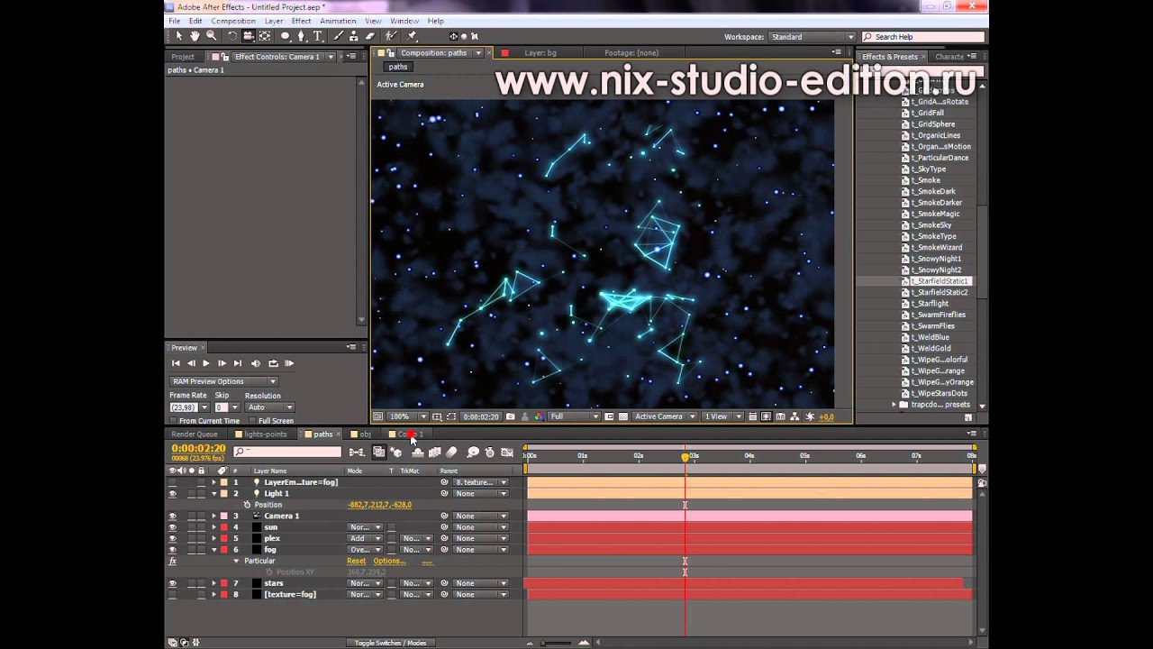 Обзор плагина Plexus для After Effects