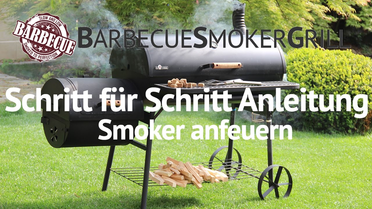 Smoker: Schritt für Schritt Anleitung - Anfeuern mit Holz & Kohle