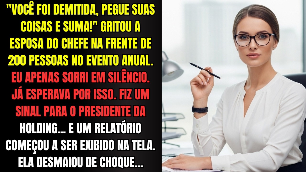 Você foi demitida, pegue suas coisas e suma! gritou a esposa do chefe na frente de 200 pessoas.