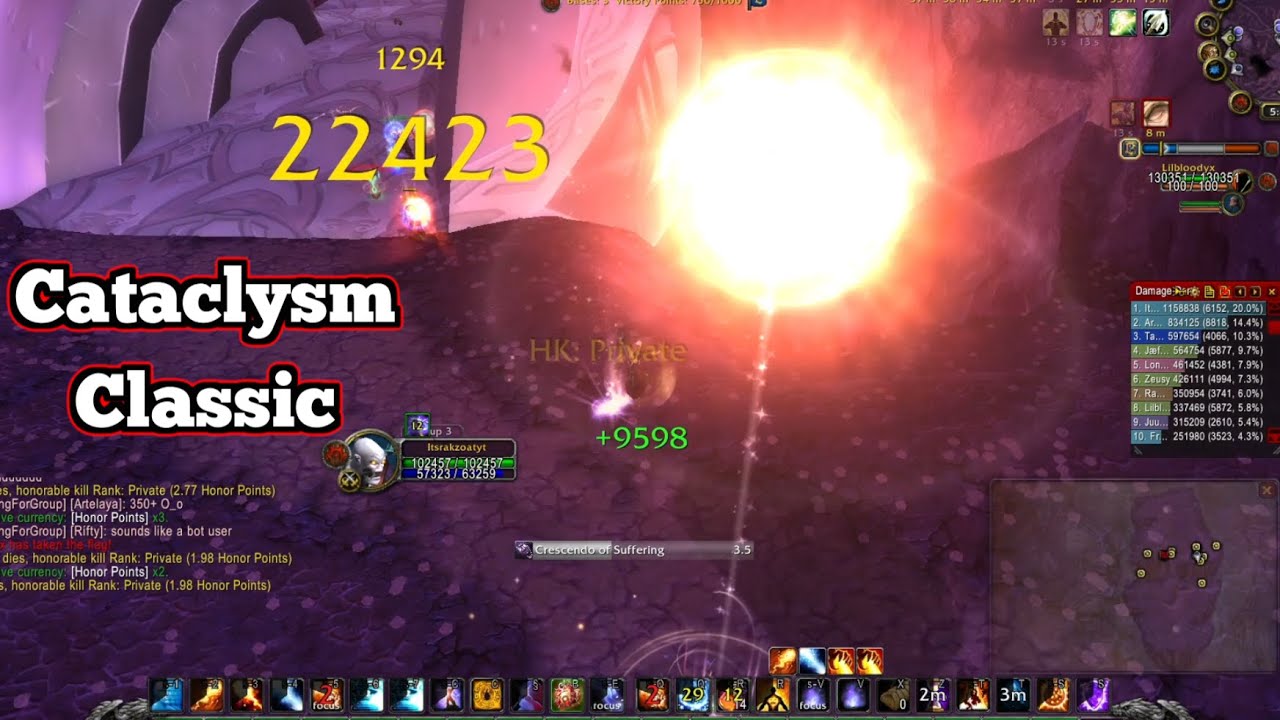 My First 85 Cata Classic BG! 6-0 Top DMG Fire Mage Solo PvP - Rakzo