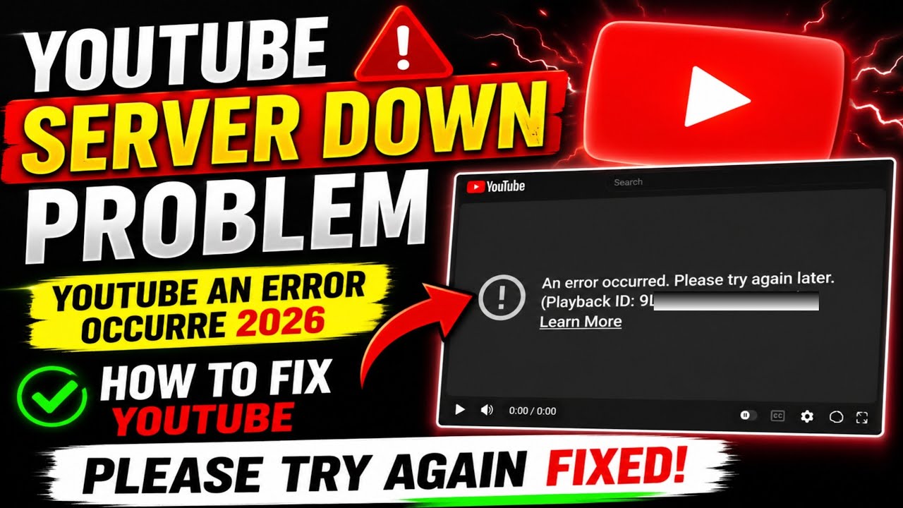YouTube не работает: серверы недоступны | Ошибка воспроизведения видео: &laquo;Произошла ошибка, повтор...