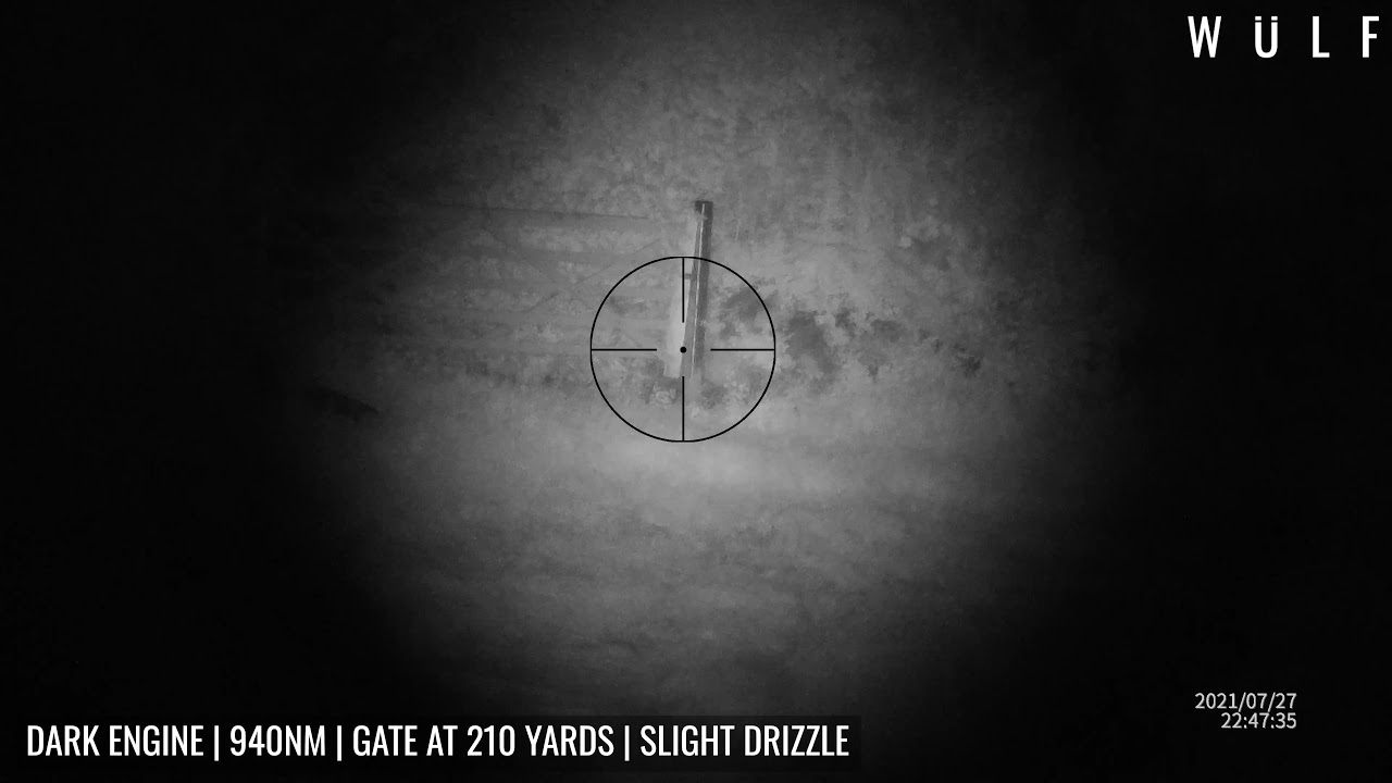 WULF 4K Day & Night Vision Rifle Scope | Dark Engine IR Illuminator Test Footage
