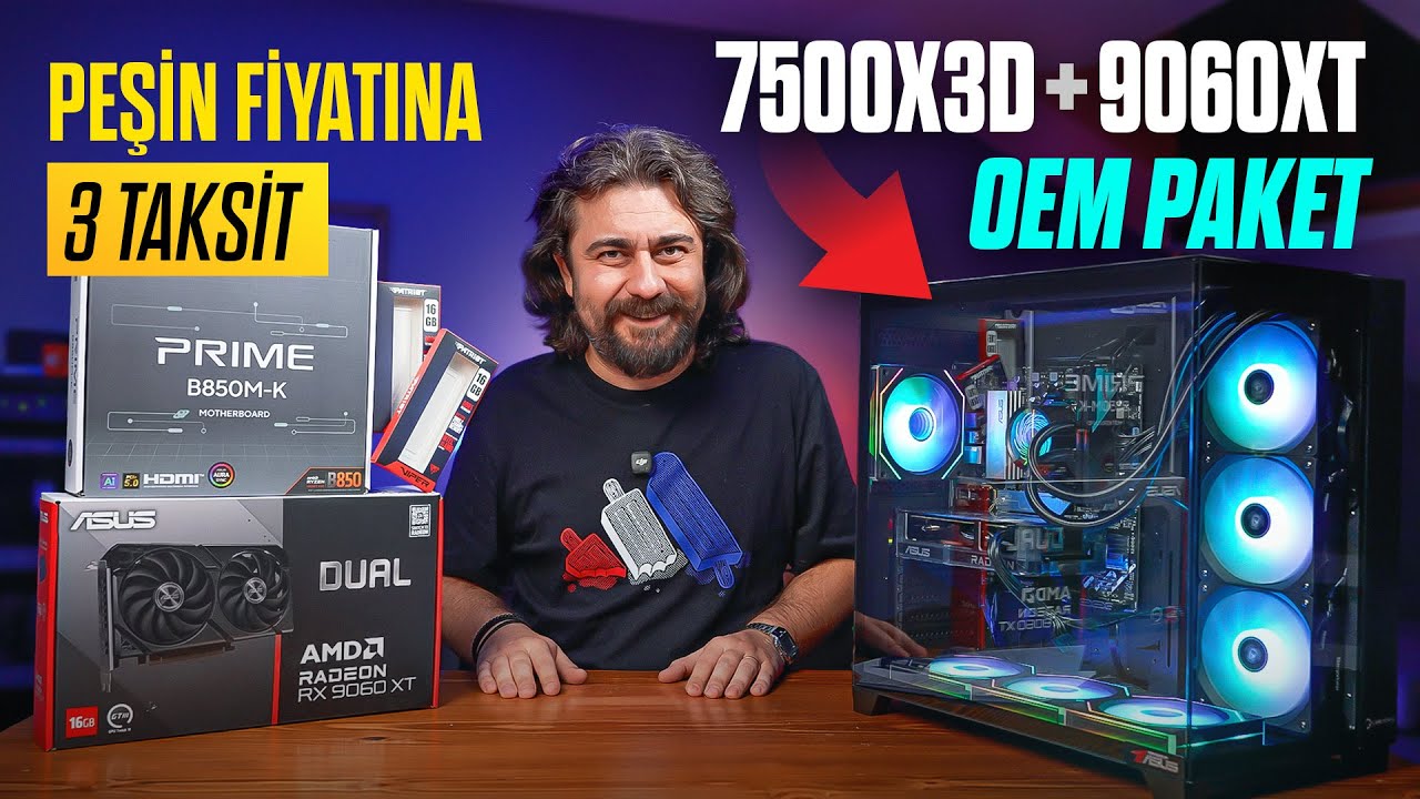 3 TAKSİTLİ FPS MAKİNASI | 7500X3D - 9060XT 16GB OEM PAKET