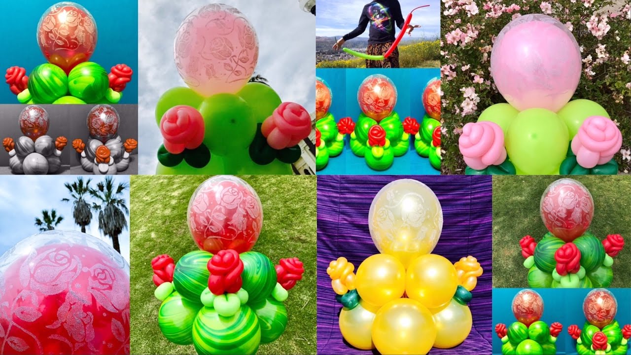 Double-Stuffed Balloon Centerpieces (With Roses!)