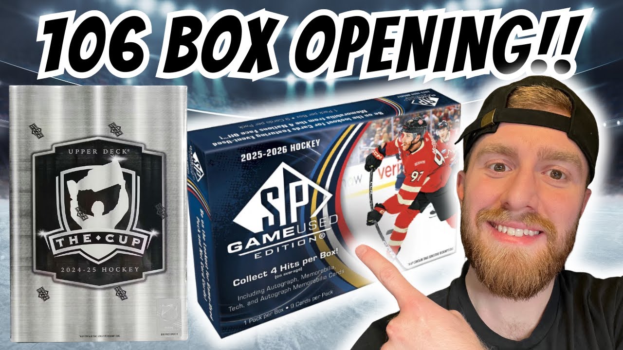 106+ BOX OPENING!!! 24-25 THE CUP + 25-26 SP Game Used Upper Deck!!