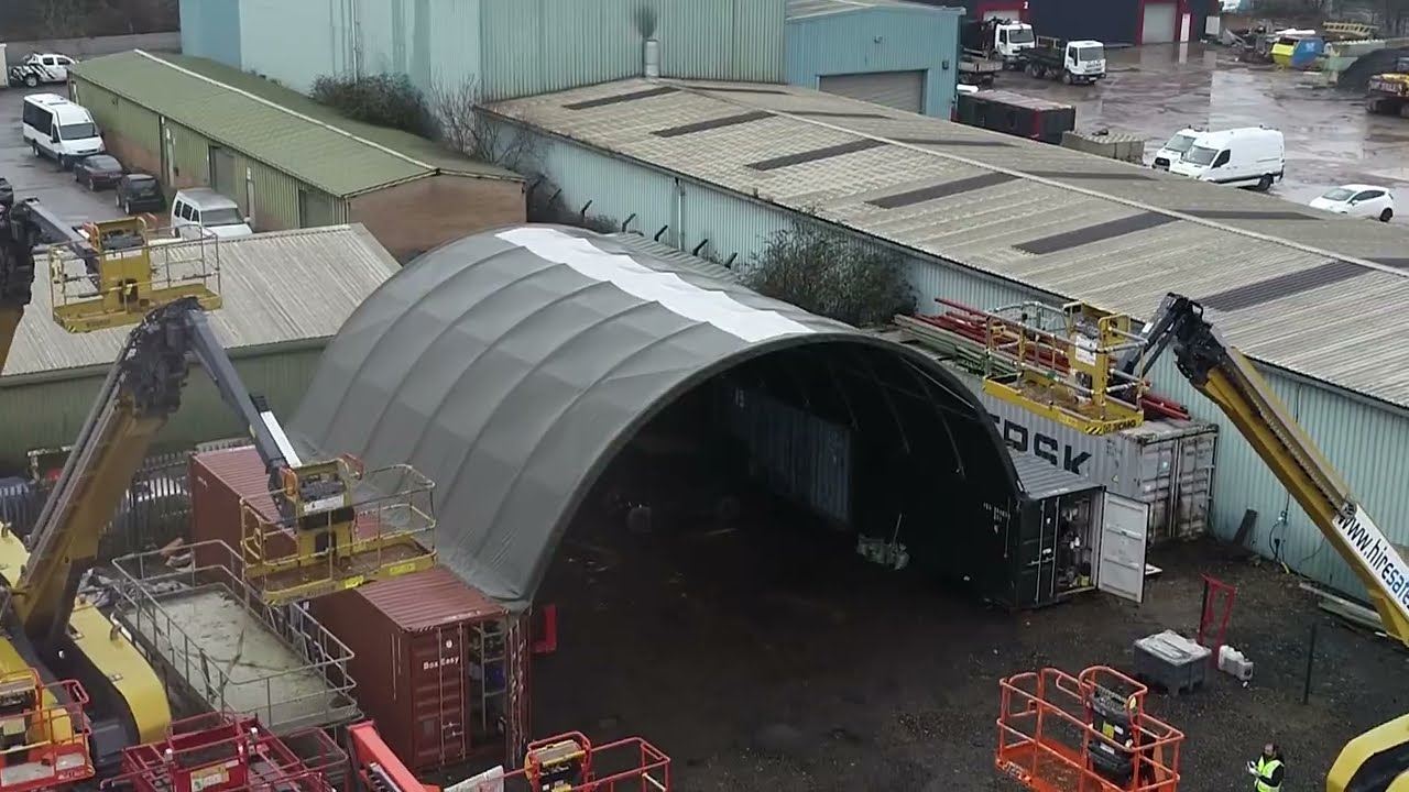 Shipping Container Canopy Shelter 40ft Steel Frame Temporary Building & Container Shelter