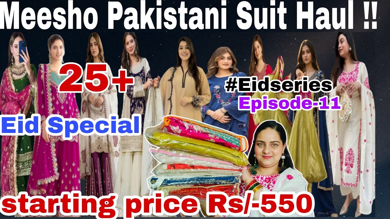 Eid SERIES Episode-11 Meesho pakistani Designer kurta sets Haul Starting at रू/550 25+Eid Suit Haul
