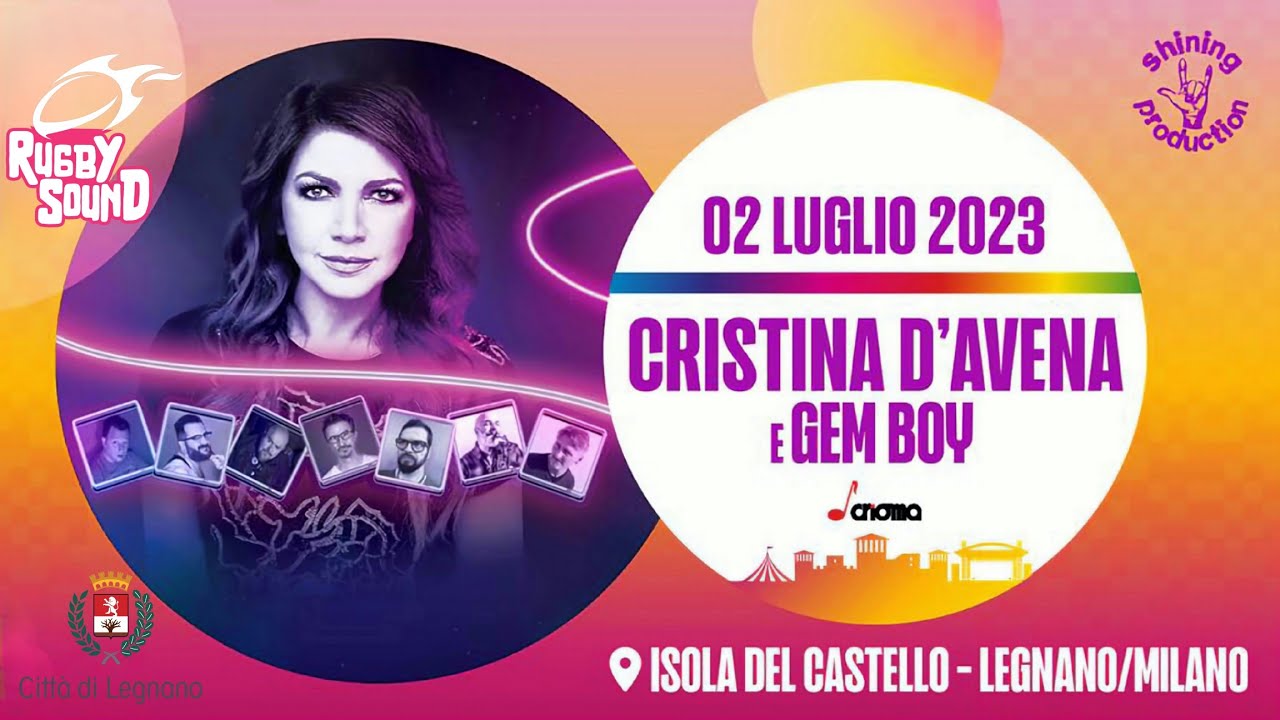 ”’CRISTINA D'AVENA & Gem Boy‘ Show“ • ’RugbySound‘ Legnano (Mi) • Concerto 02/07/2023 ֎ *[4K-2160p]*