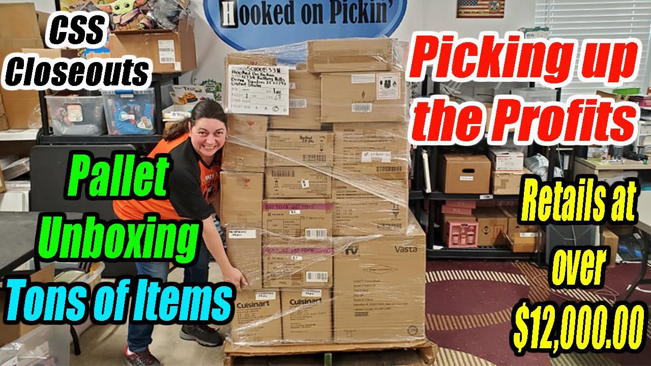Unboxing a Huge Pallet -Picking up the profits  - Retail over $12,000.00 - From CSS Closeouts