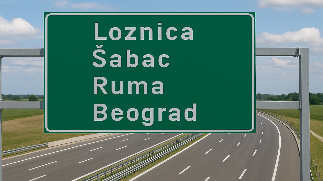 Loznica - Šabac (novi motoput) pa dalje - Ruma - Beograd (4K)