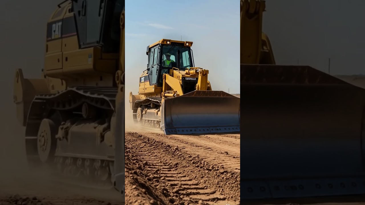 🚜 CAT Bulldozer in Action – Road Construction Beast! 🚧🔥