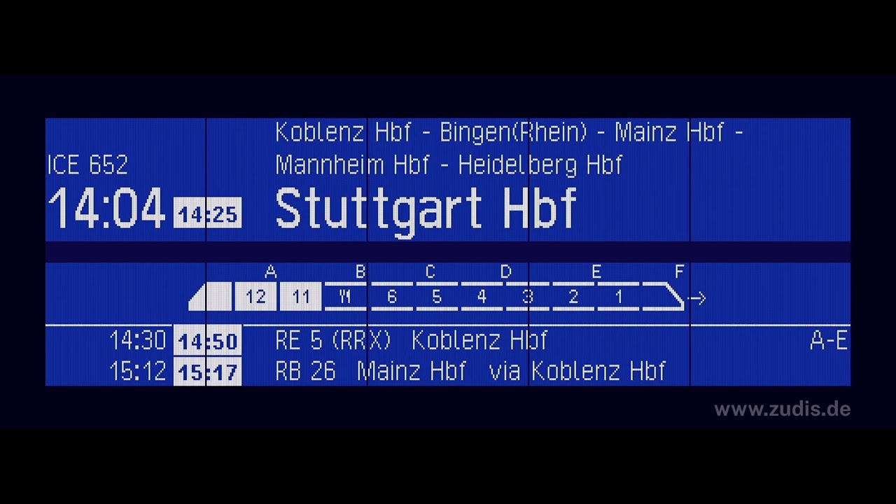 Bahnsteigansagen aus Andernach 2024