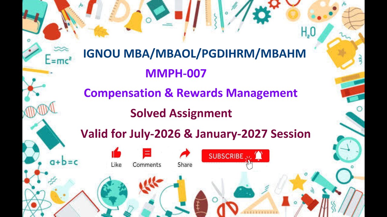 MMPH 007 SOLVED ASSIGNMENT | IGNOU MMPH 007 Solved Assignment July 2026 & Jan 2027 | IGNOU