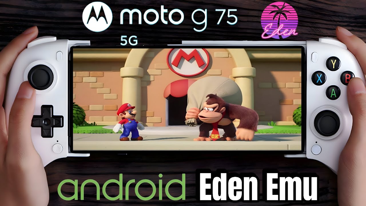 Moto G75 Snapdragon 6 gen 3 Test Mario vs Donkey Kong en Eden Emu Android Nueva Versión 